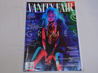 VANITY FAIR MAGAZINE Apr 2022 Grimes Pop Star Formula One Prince Andrew
