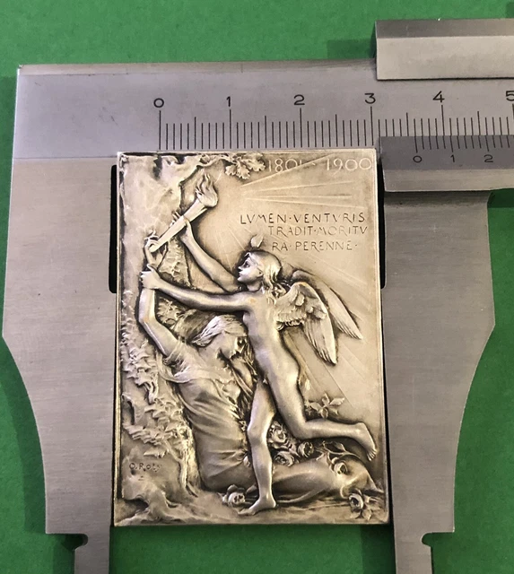 Médaille Plaque En Bronze Argentée Par Roty Medal