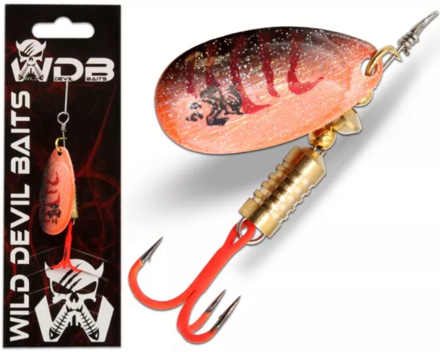 Wild Devil Baits Spinner Red Devil Raubfisch Köder Kunstköder Spoon Spinner