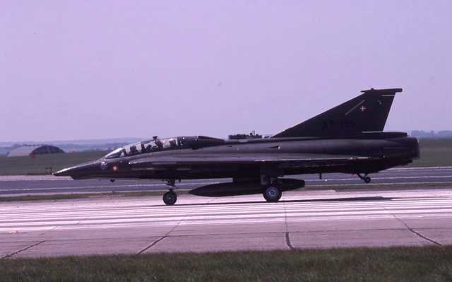 Kodachrome Slide AT-156 Saab Draaken Royal Danish Air Force Boscombe Down 1992