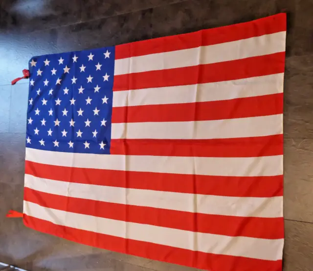 US Flagge USA 50 Sterne 90er keine Ösen aber rote Bänder ca. 90 x 140 cm Vintage