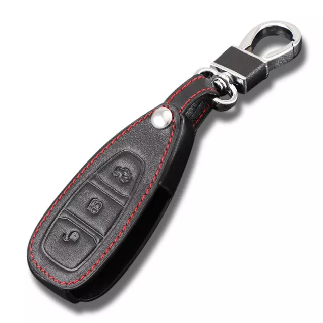 Ford Fiesta Focus Mondeo Kuga Leather Car Key Fob Case Remotes Cover