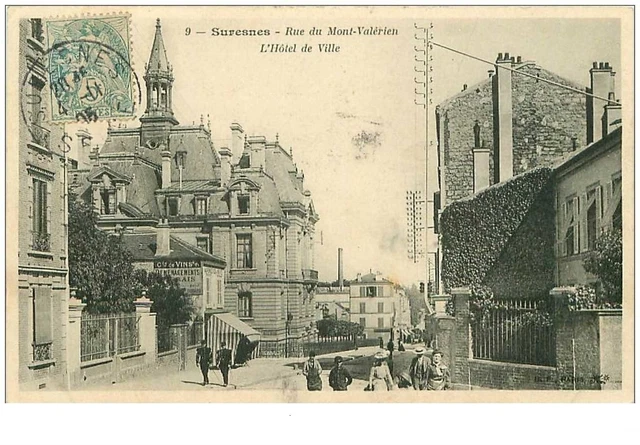 92.SURESNES.n°9997.RUE DU MONT VALERIEN.L'HOTEL DE VILLE