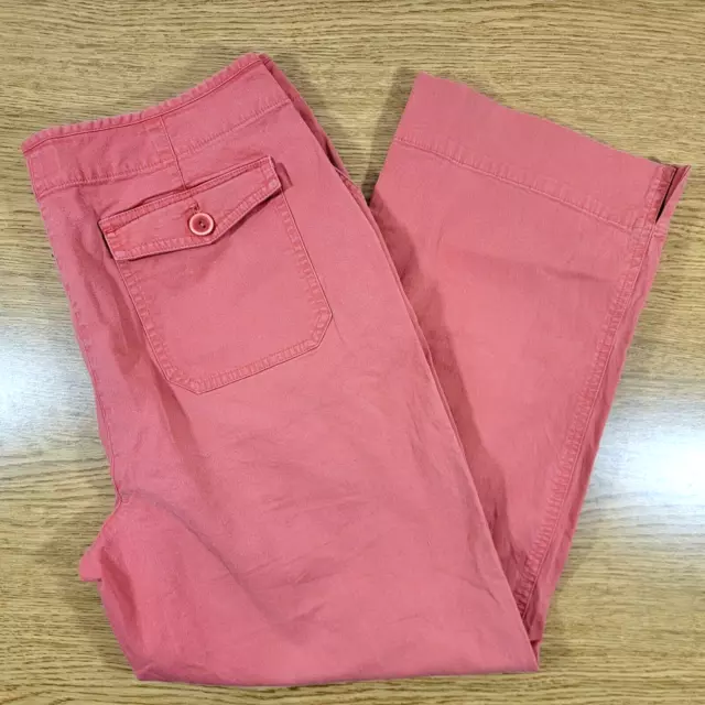 Talbots Women's Salmon Stretch Straight Cropped Pants Size 12