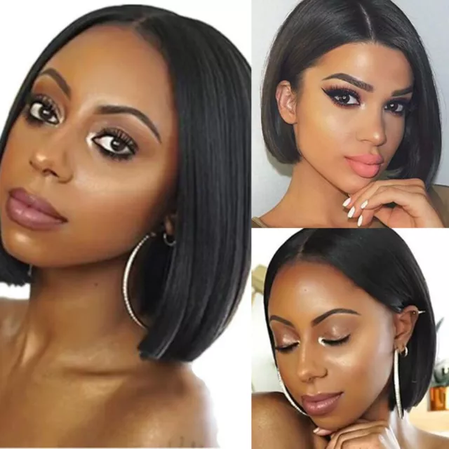 Synthetic Hair Wig Lady Woman Short Straight Bob Full Wigs Cosplay Party Hair