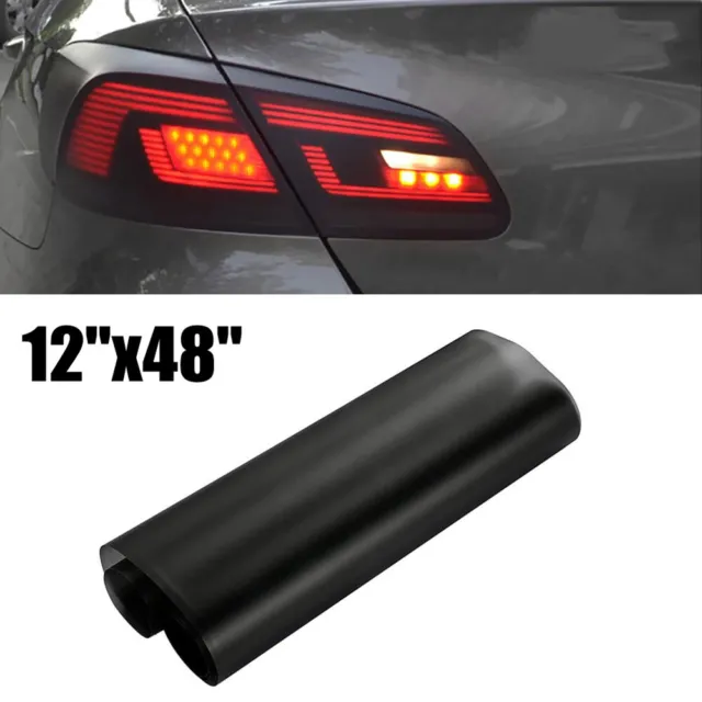 12"x48" Matte Black Auto Car Taillight Headlight Fog Light Tint Film Accessories