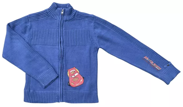 Disney Cars Lightning Mcqueen Cardigan / Jumper Blue Age 4, 5 & 6 Yrs