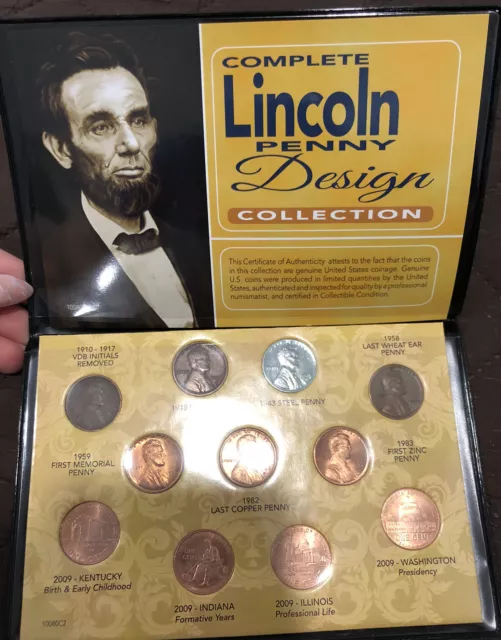 American Coin Treasures Complete Lincoln Penny Design Collection