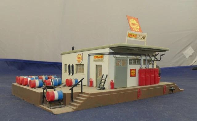Shell Lager ALTES TANK-LAGER / Fass-Lager SHELL von Kibri H220 in Größe H0 (H654) A ...
