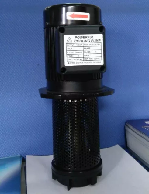 1/6 HP Machine Coolant Pump foot 150mm 6", 1PH 120/240V, NPT 3/8", CNC Lathe Saw