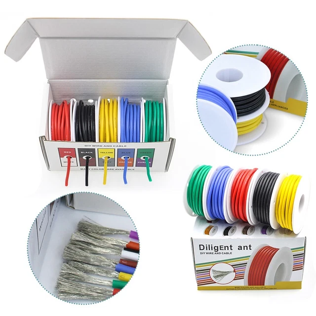 Filo di silicone morbido cavo in silicone flessibile 5 colori in una scatola
