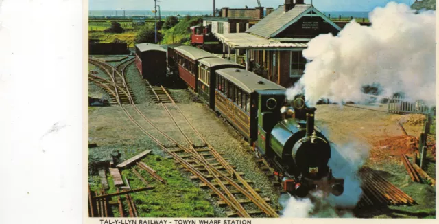 Postcard Wales  Tal-y-llyn railway  Towyn Wharf station  unposted Colourmaster