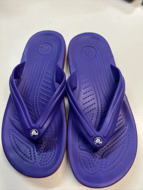 Crocs Unisex Crocband Flip Flops, Purple , 6Men/8 Women