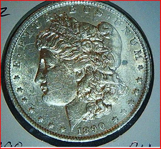 1890  0    Au/Unc Morgan Silver Dollar 90% $1 Coin #2