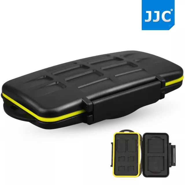 JJC Water-resistant Hard Storage Memory Card Case For 2 CF+2 SD+4 MicroSD Card