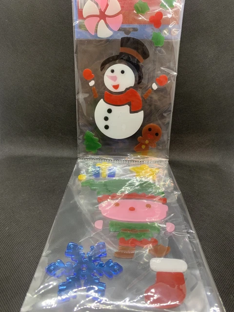 NEU Weihnachtsdeko Christmas Gel Window Stickers Gel Fenstersufkleber
