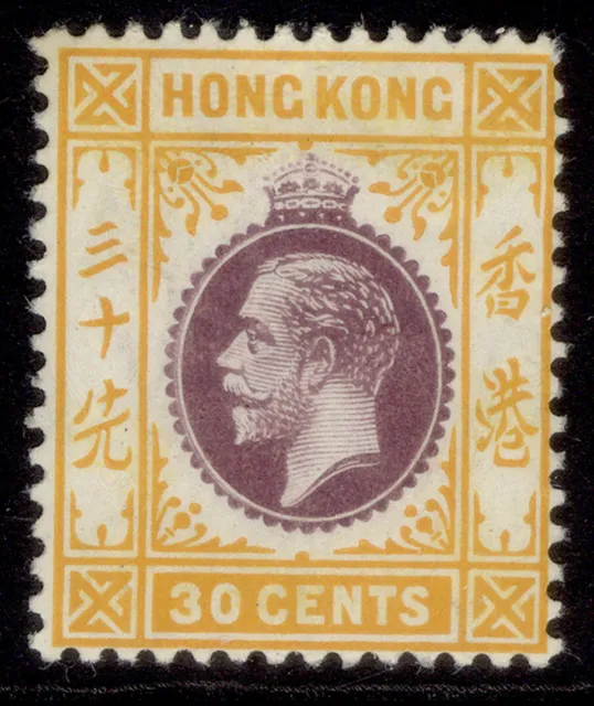 HONG KONG GV SG110a, 30c purple & orange, M MINT. Cat £45.