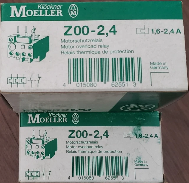 Moeller Thermal Overload Relay Z00-2,4 1,6-2,4A