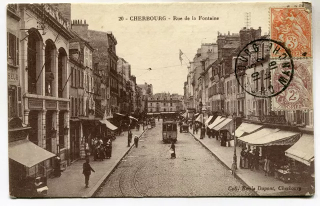 CPA - Carte Postale - France - Cherbourg - Rue de la Fontaine - 1916 (M7083)