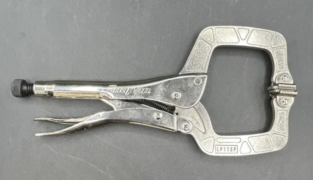 Snap On 11" Chrome Locking C-Clamp Pliers With Swivel Pads Lp11Sp (Mvp013228)