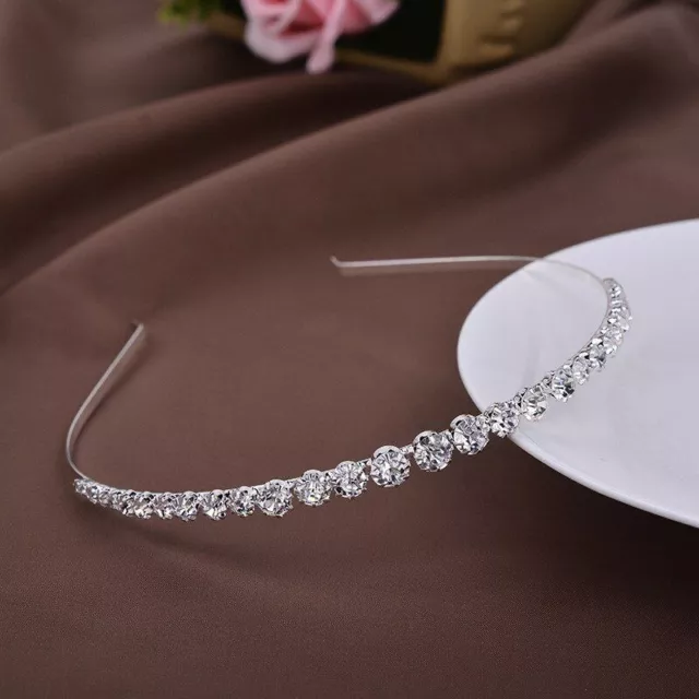 Women Crystal Hairband Sparkling Rhinestone Headband Wedding Bridal Tiara 1Pcs