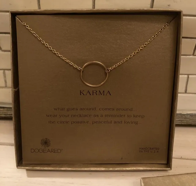 Dogeared  “Karma”Gold 16”Necklace. Made In USA.