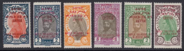 1930, Lot Of 6 Overprinted Stamps Mint Hinged And Mint No Gum