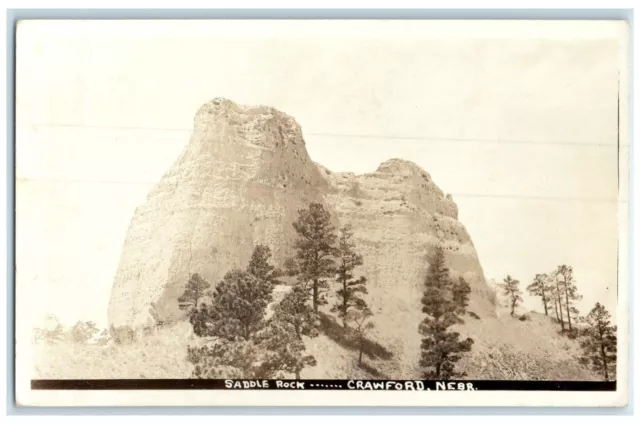 c1940's View Of Saddle Rock Crawford Nebraska NE RPPC Photo Vintage Postcard