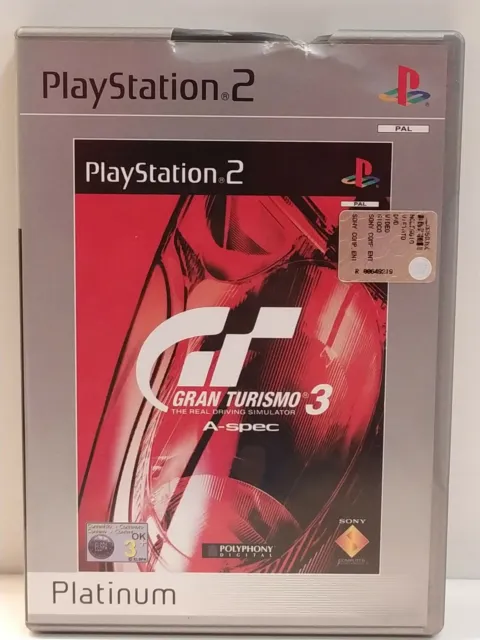 Gran Turismo 3 A-Spec Ps2 Platinum Sony PlayStation Manuale Italiano PAL