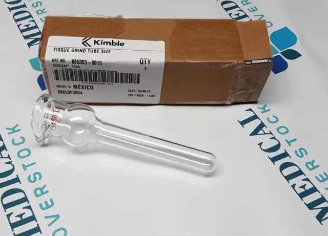 KIMBLE CHASE TISSUE GRIND TUBE SIZE - 15mL - 885303-0015 - NEW