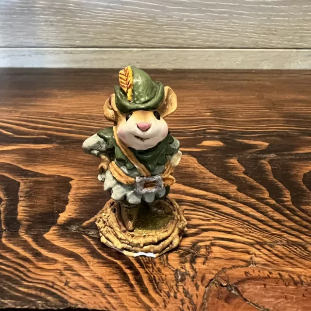 Wee Forest Folk RH-1 Robin Hood- Annette Peterson (retired) Damaged Feather