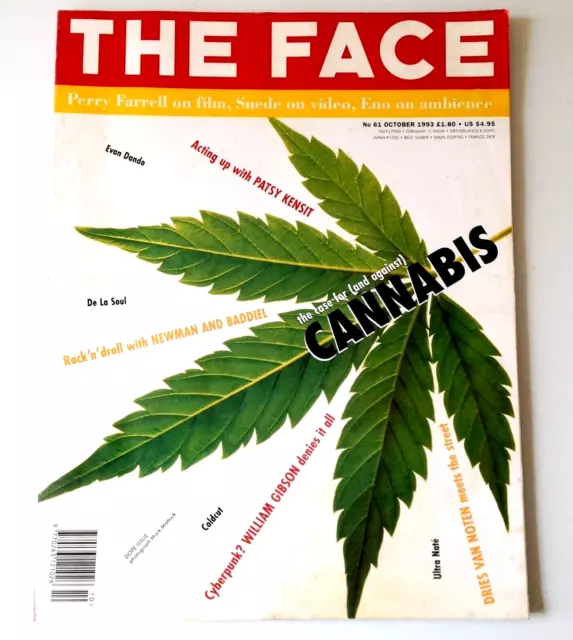 The Face Magazine, Oct 93, CANNABIS, Del La Soul, Patsy Kensit, Evan Dando