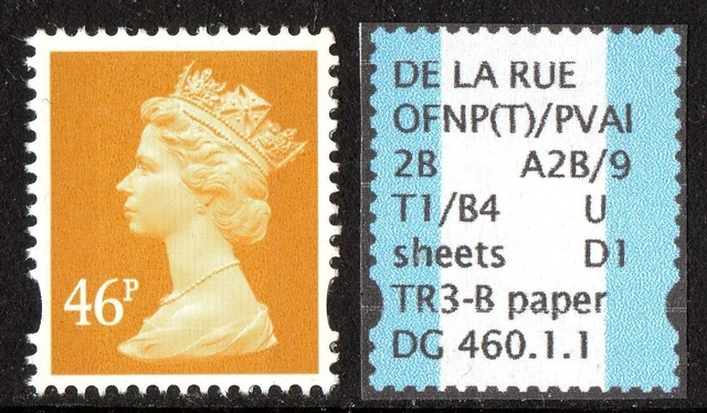 SPECIALIZZATO 46p OFNP/PVA *TR3-B ~ Carta brillante* Ex. De La Rue D1
