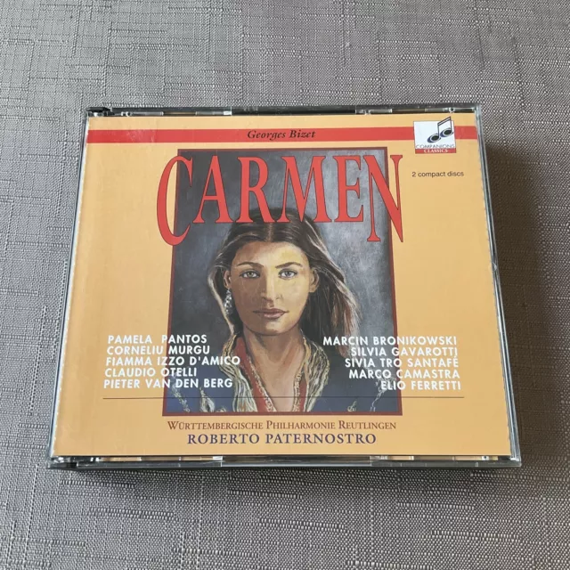 Bizet CARMEN 2 CD Opera Pantos Murgu Roberto Paternostro **1994 EUROPE RELEASE**