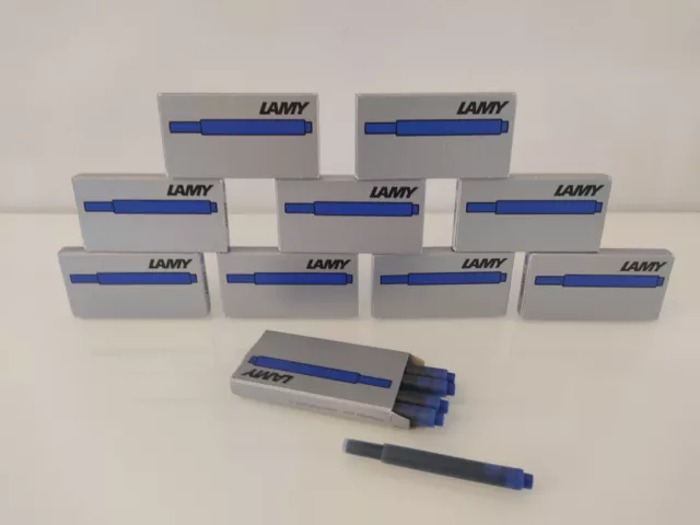 Lamy Tintenpatrone T10 Tinte 10x5= 50 stück Füller Patrone blau löschbar