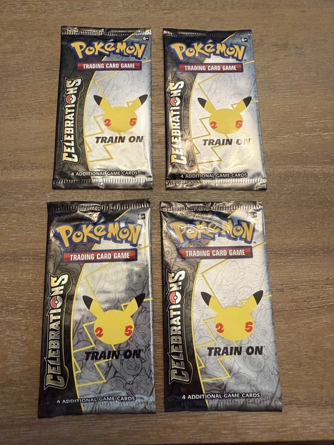 Pokemon Tcg Booster 4 Pack Bundle Pokmon Celebrations Booster Pack (25th  Anniversary) - Factory Sealed, English TCG Pokemon Cards Booster Box