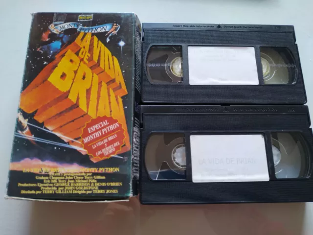 La Vida De Brian + Los Heroes del Tiempo Monty Python - 2 x VHS Cinta Español