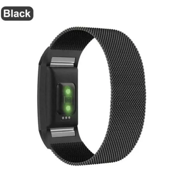 Replacement Strap Milanese Bands Stainless Steel Magnet For Fitbit Charge 2