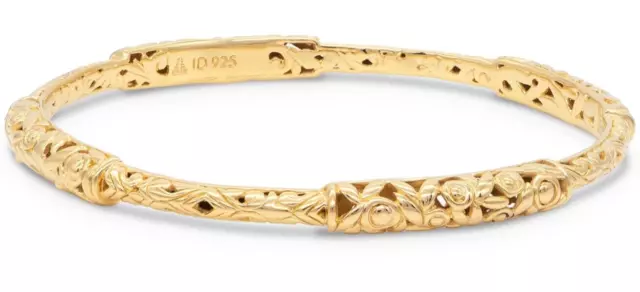 DEVATA 18K Gold Plated Sterling Silver Slide-on Bangle Bracelet DHH3535 MEDIUM