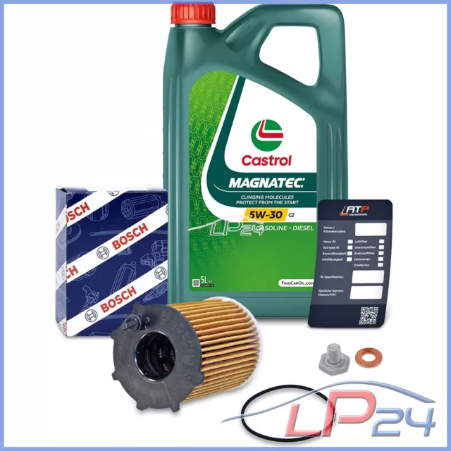 Bosch Filtre À Huile+5L Castrol Magnatec 5W-30 Pour Peugeot Partner 1.6 Hdi 05-