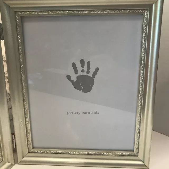 Pottery Barn Kids Silver Leaf Handprint And Footprint Frame