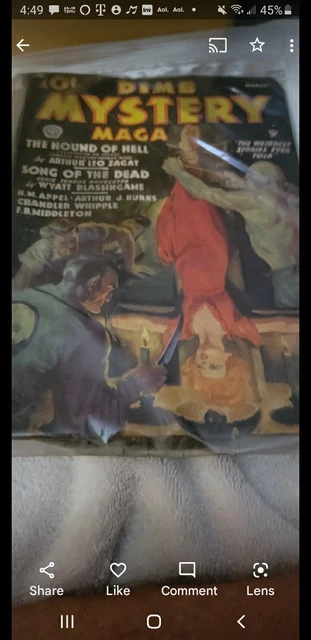 Dime Mystery March 1935 Complete Vintage Pulp Magazine