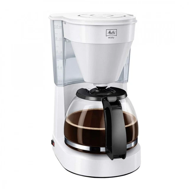 Melitta Easy II Weiss Filterkaffeemaschine mit Glaskanne 1050 Watt 1,25 Liter