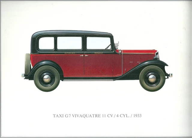 1/43 ACMA RENAULT VIVAQUATRE type KZ11 TAXI G7 rouge et noir de 1