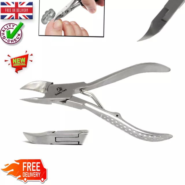 Professional Toe Nail Clippers Black File Ingrown Toenail Tools For Thick Nails 2