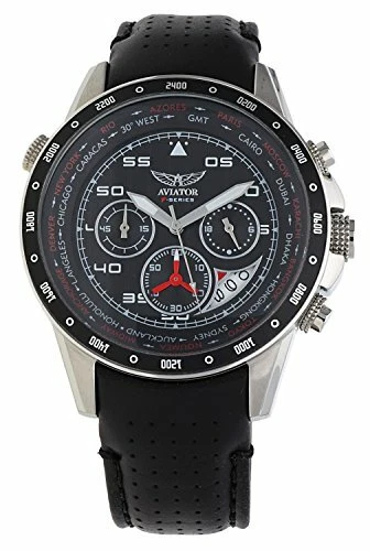 Bracelet Cuir Véritable 18 Mm Style Militaire Aviateur - Noir - Neuf Sans étiquette