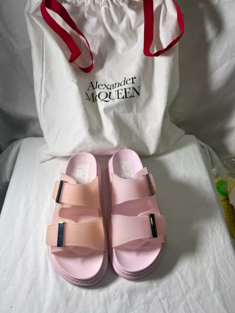 alexander mcqueen PALE ICE PINKS sandal rubber 6b $500