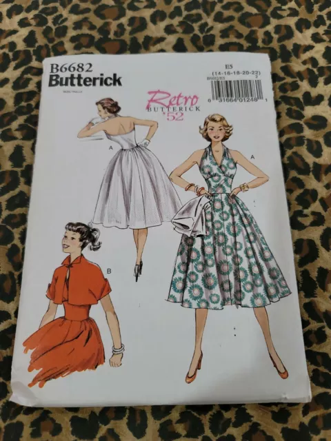 BUTTERICK Sewing Pattern RETRO '52  B6682 DRESS JACKET  Size:14-22  UN-Cut (1474