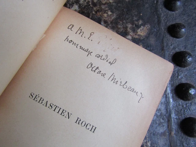 ENVOI d'OCTAVE MIRBEAU-SEBASTIEN ROCH -EDITION ORIGINALE-Relié maroquin-1890