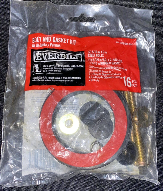 19 EVERBILT CLOSECOUPLED & TankToBowl Toilet Bolt and Gasket Kit